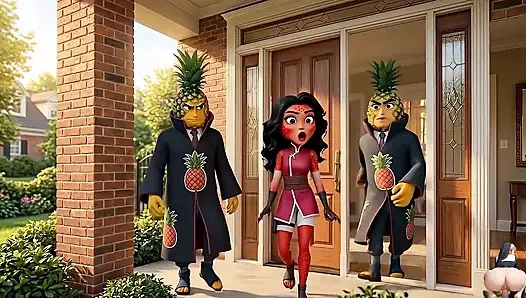 Serial buah: episode 3 - gadis imut dengan stoking stroberi dan gadis nanas berbagi hentai ai yang sensual