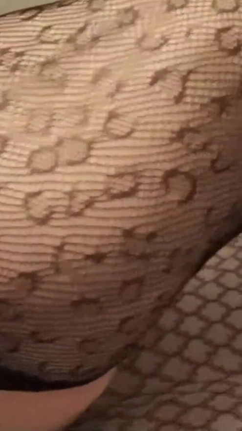 Curvy Sexy Slut in Fishnets Shows Off Her Body | Clip 1