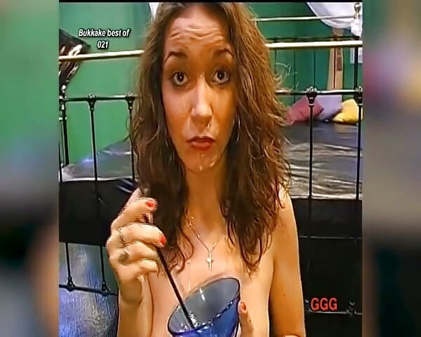 Ggg - Bukkake Slut Swallows Cum in Gangbang