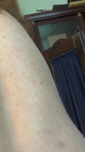 Emotional moment from "AuntJudys - Your Horny Mature Step-Aunt Mrs. Ginger Sucks Your Cock (POV)"