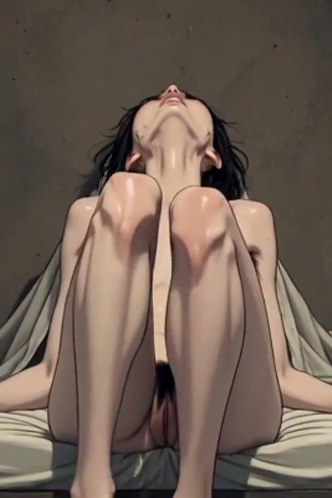 Very Thin Girl Masturbating Her Thick Hairy Pussy - Intense Orgasm