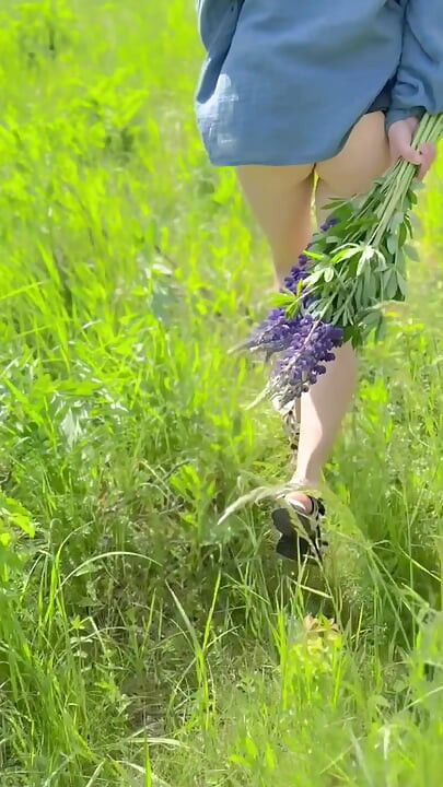 Naked girl in the forest