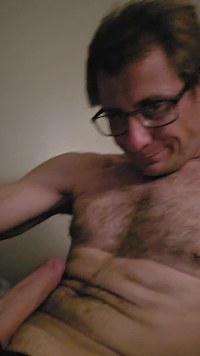 Stroking my big white cock
