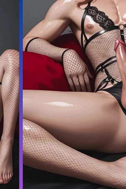 シシーなフェムボーイがランジェリーが好きでアナルセックスが好きだと告白する。