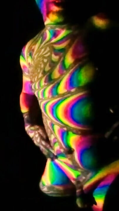 rainbow light naked dance