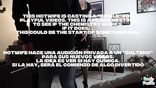 Hotwife audisi lajang, berakhir dengan pemuatan air mani ganda