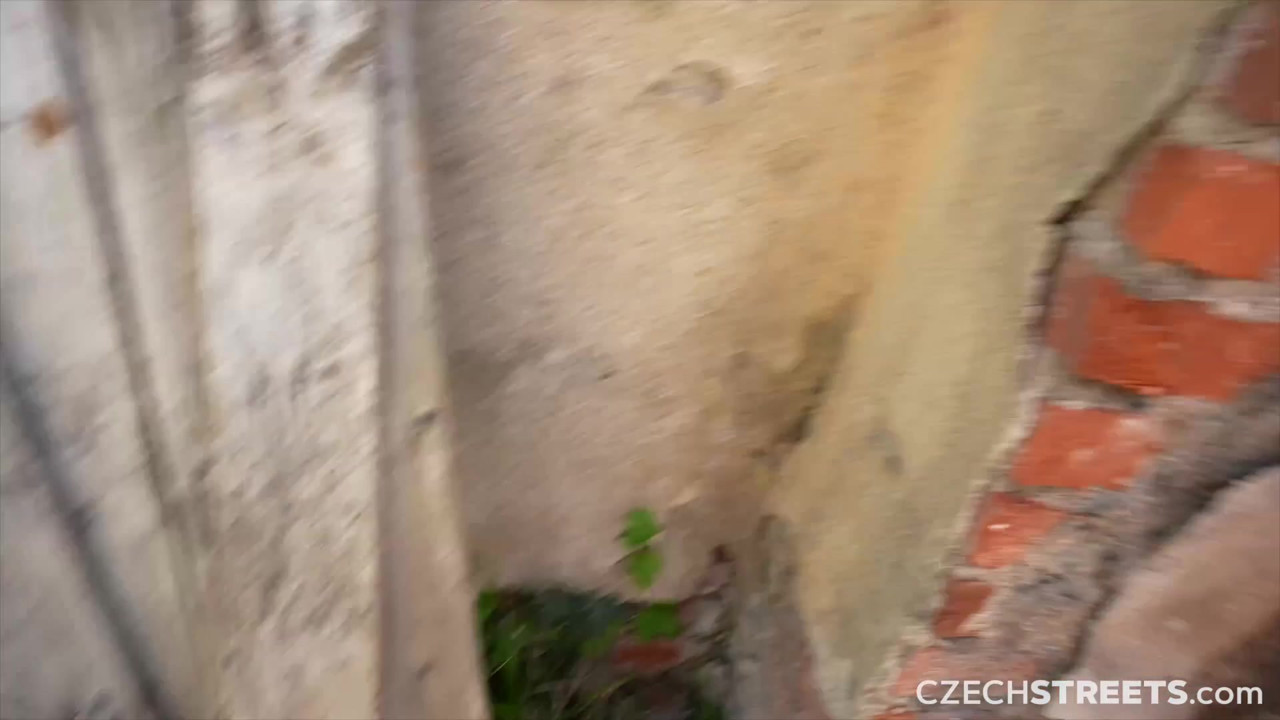 チェコの通り152:かわいい巨乳の黒人の女の子と急いで