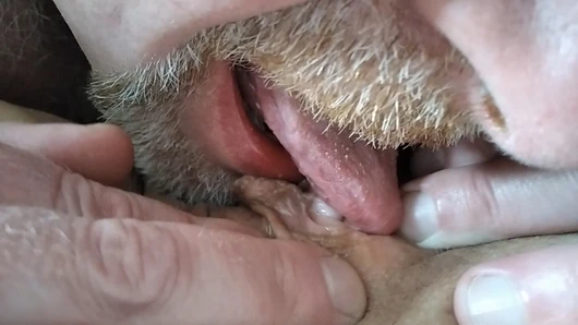 Working the clitoris of my slut: licking, nibbling, rubbing