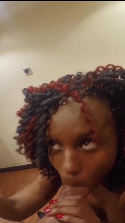 Her BOYFRIEND couldnt handle her... I showed this cute BLACK AMATEUR what a real cock can do | Clip 1