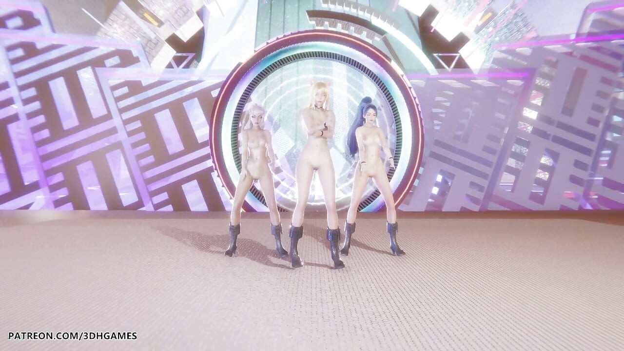 Kard - Gunshot - Ahri, Kaisa & Evelynn Sexy Nud Dance
