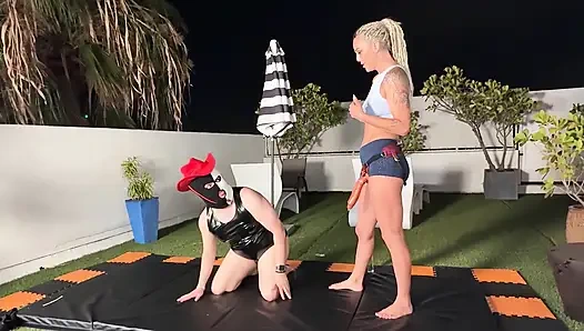 Goddess Andi 1st Time Pegging Cowboy