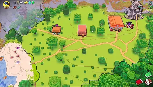 Hornycraft Minecraft parodisi - Jenny Steve'e bir elmas için ateşli bir ayakla muamele çekiyor! (Hentai oyun oyunu)