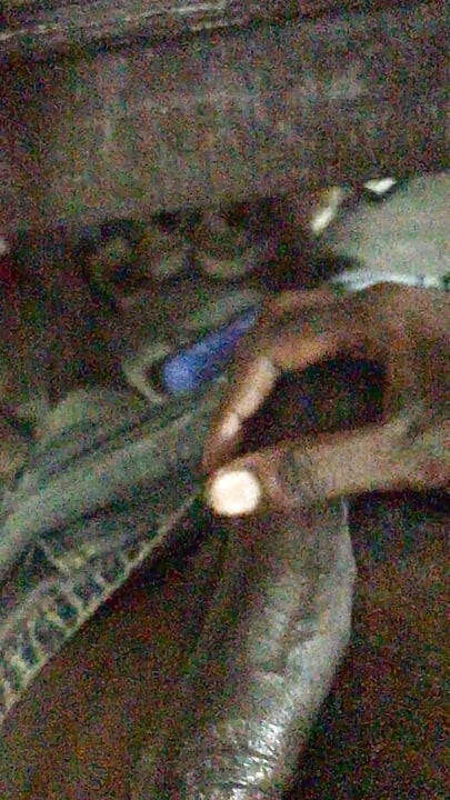 In Sri Lanka, a boy with a big stick is seen on a video call with his newly-set aunty.