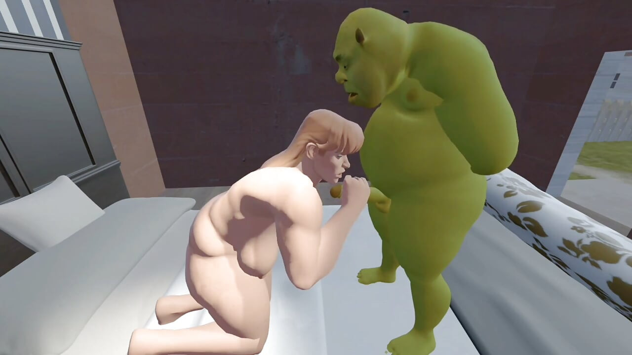 Naked Shrek fucked the fat girl l 3d animation