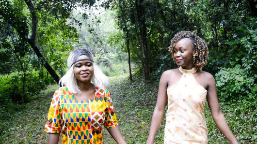 Ebano festa adolescenti lesbiche in un festival di musica africano che si collegano dopo un fantastico rave all'aperto