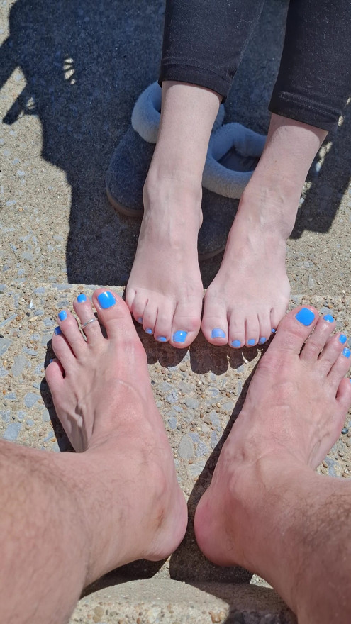 Do you like our matching toes?
