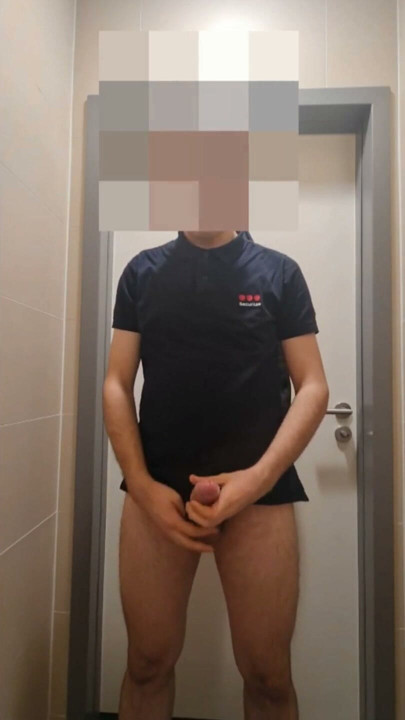 Security Guard masturbate in work toilet | Clip 2