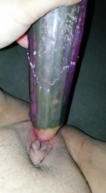 A big Cucumber in the BBW Pussy