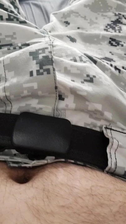 Deslechada en pantalon de la GNM