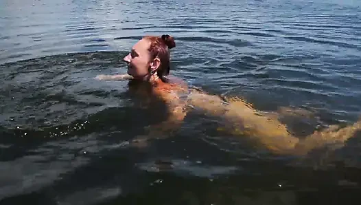 Swimming in Volga-river