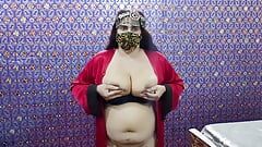 Beautiful Big Tits Arab Muslim Queen Orgasm with Dildo
