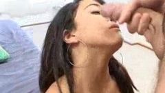 amateur latina with big tits sure knows how to suck and stro