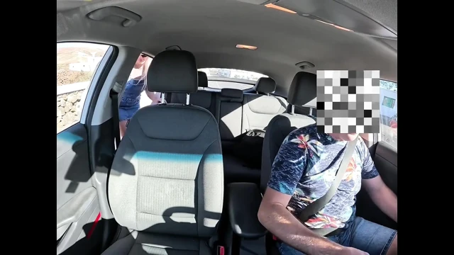 Girl No Panties Masturbating in the Taxi