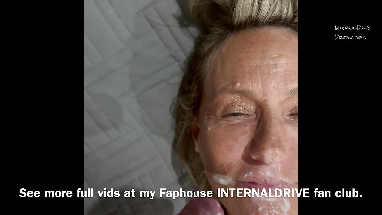 Horny GILF wants cum in her pussy with a vibrator then I cum a second time in her mouth.