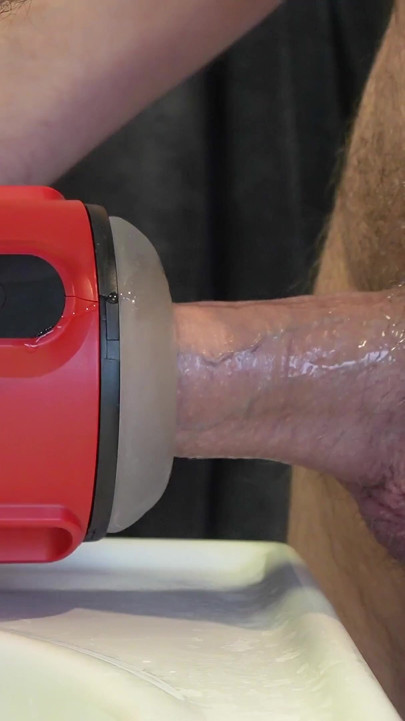 Thrilling moment from "Calvin 9 Thrusting & Vibrating Massage Training and Masturbator 2 IN 1 BESTVIBE Sex Toy"