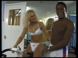 British BBC and Blonde in gym