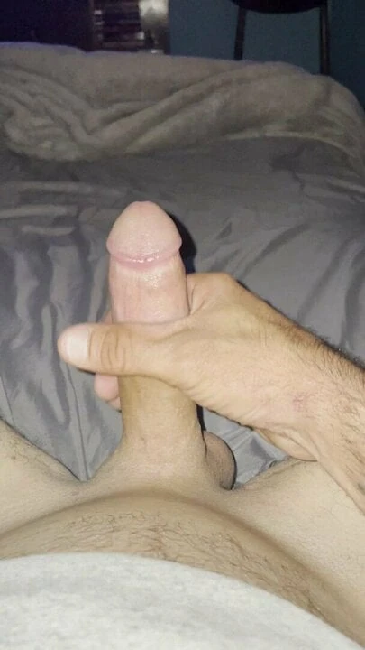 Puttin a cockring on my shaved cock