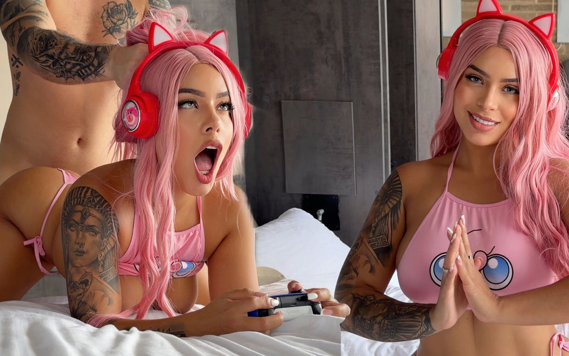 I Don't Want to Go to Dinner the Gamer Stepdaughter Spreads Her Legs for Her Stepdad