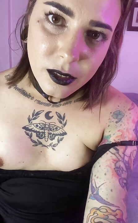 Black baby doll for a hot handjob