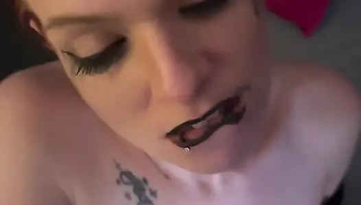 KirbyRed - глубокая глотка и возбуждение на лице!