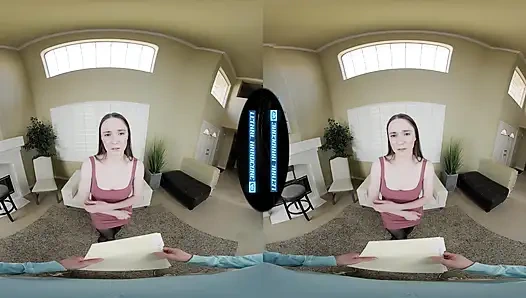 СМЕРТЕЛЬНЫЙ ХАРДКОР ВР - ты долбишь свою симпатичную секретаршу в ее чулках - Hazel Moore