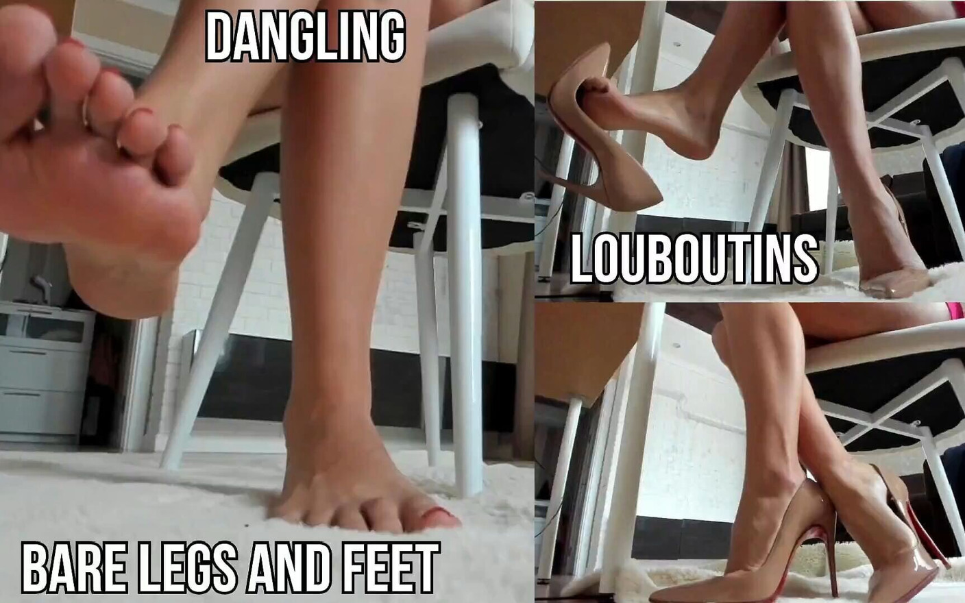 Bare Legs and Feet, Legs in Louboutins, Dangling