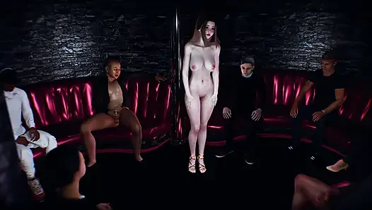 Gadis seksi asia lagi asik joget bugil di klub striptis
