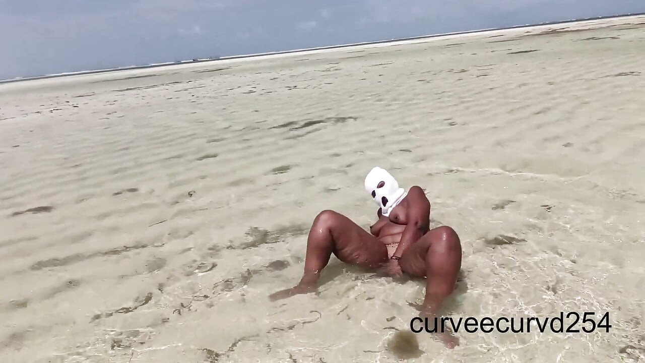 Flashing Twerking at a Beach in Africa