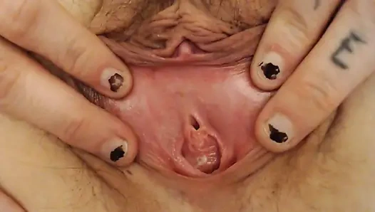 Klaffende große fleischige muschi