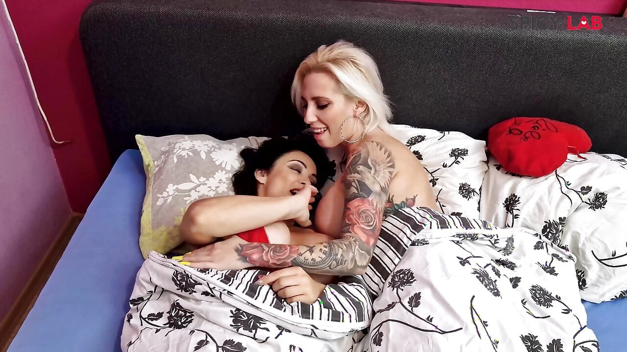 Sweet Lesbian Awakening with the Two Busty MILF
