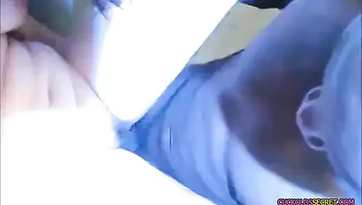 Cuckolds Secrets - Sissy watching wife in threesome