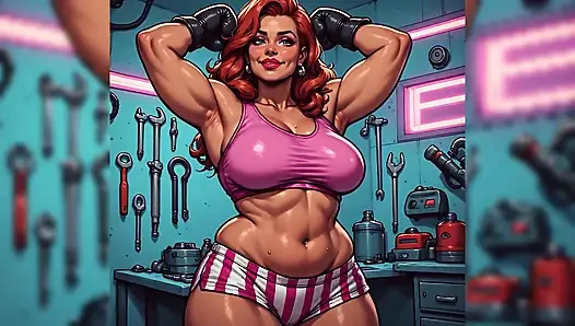 Seksi kadınlar boxercise art