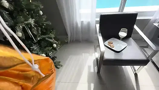 Busty MILF Brandy Renee is gonna make sure Santa is on the naughty list this year by fucking him under the Christmas tree