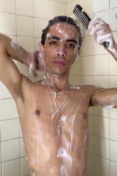 Taking a Cold Shower While My Cock Is Hot