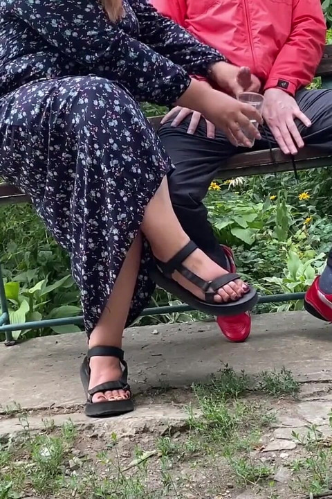 Mature Stepmom Milks My Dick Outdoors in the Park