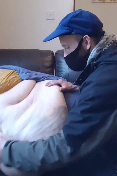 SSBBW belly play & rubs from postalman