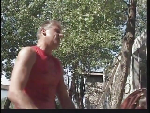 Latina with athletic build takes older white cock up her asshole in the dirt