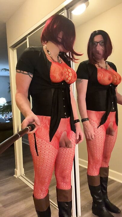 Sissy in Red Lingerie