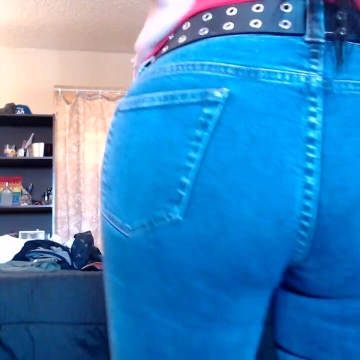 Just drool tight blue jean tease