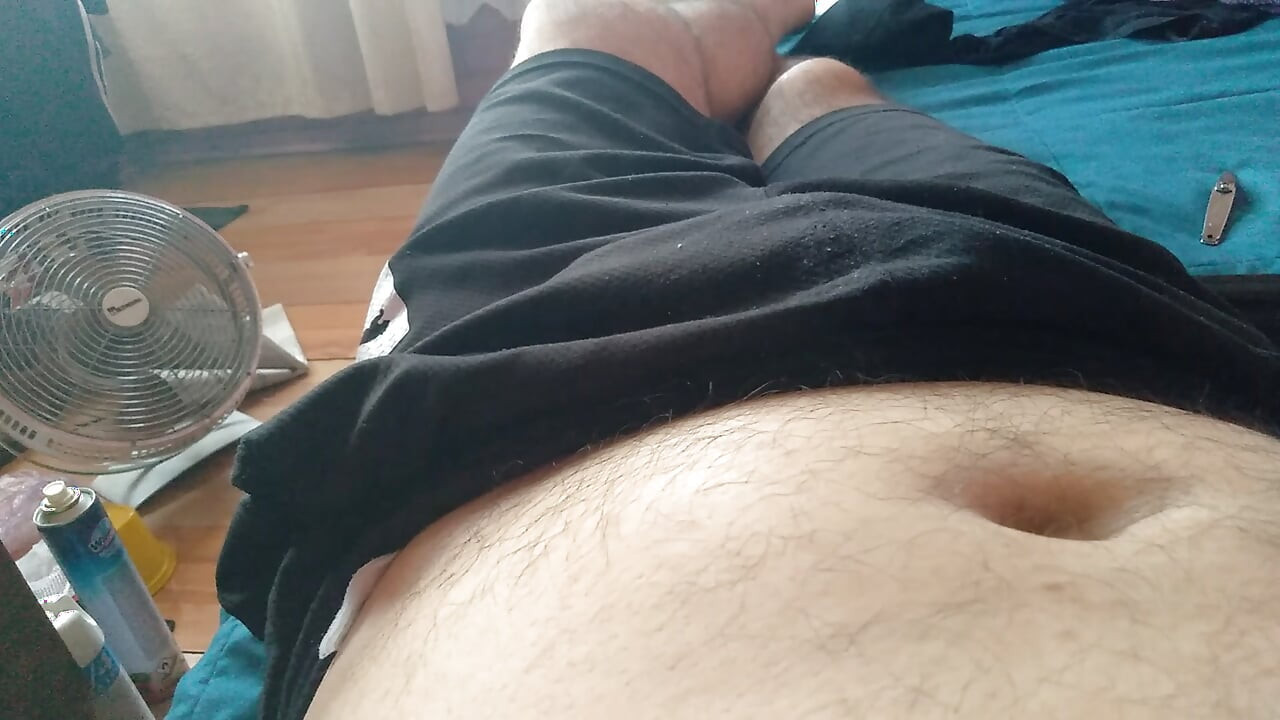 Boy has fun with his great penis at home